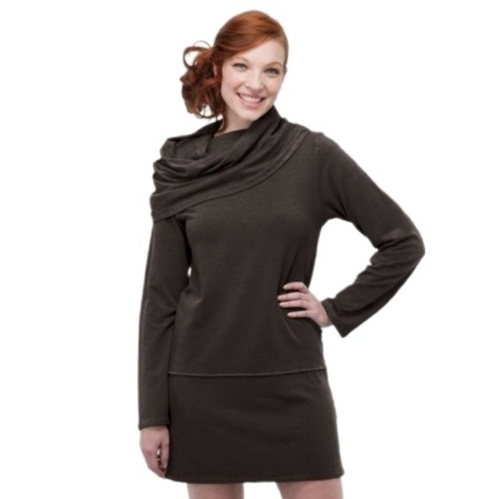 EARTH CREATIONS | Mod Hoody Tunic Dress Bamboo Organic Cotton Sz M